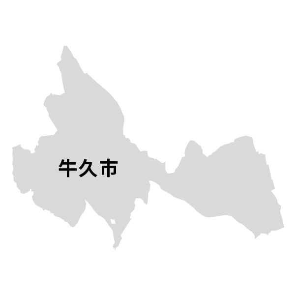 茨城県牛久市の地図