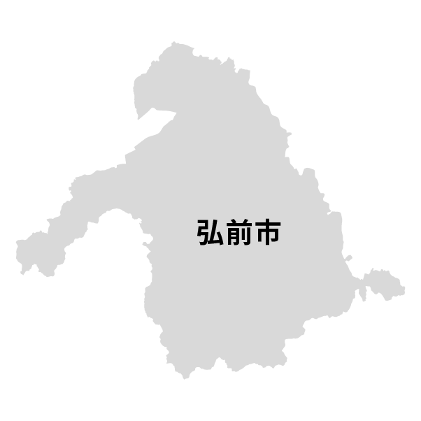 青森県弘前市の地図