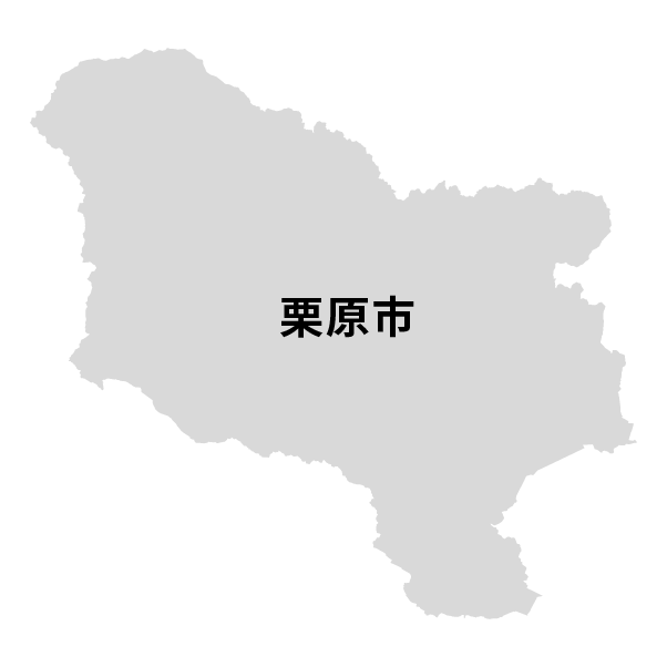 宮城県栗原市の地図