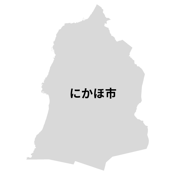 秋田県にかほ市の地図
