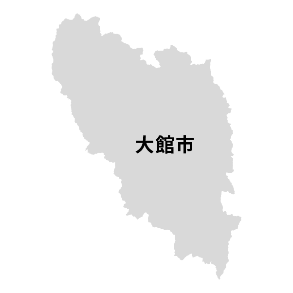 秋田県大館市の地図