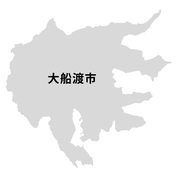 岩手県大船渡市の地図