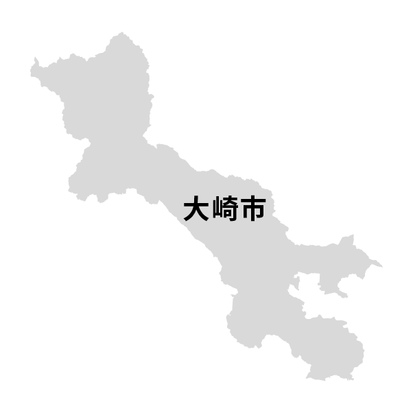 宮城県大崎市の地図