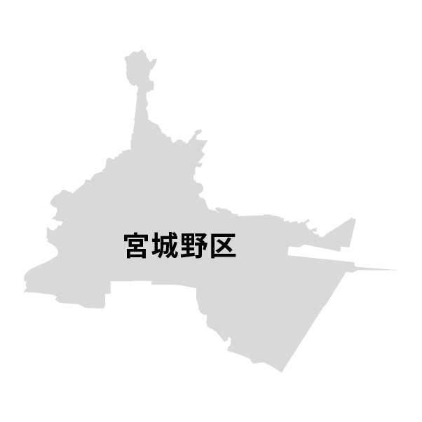 宮城県仙台市宮城野区の地図