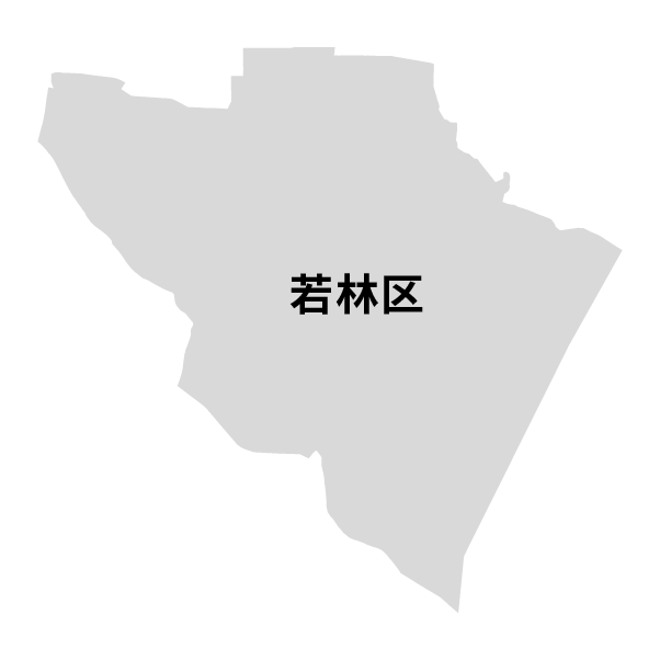 宮城県仙台市若林区の地図