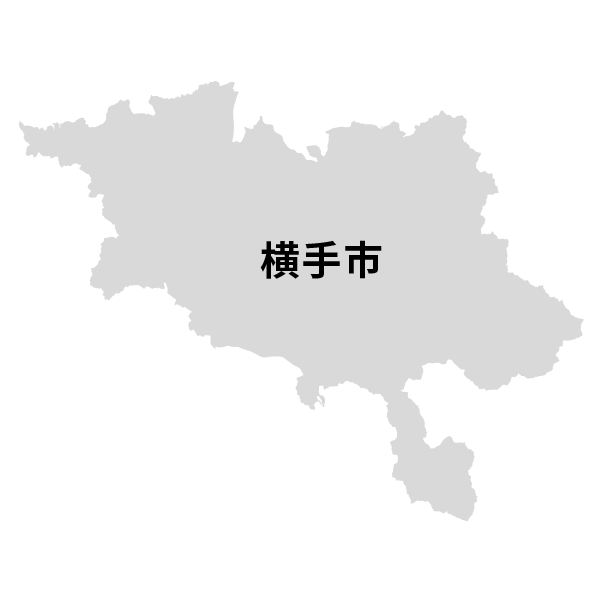 秋田県横手市の地図