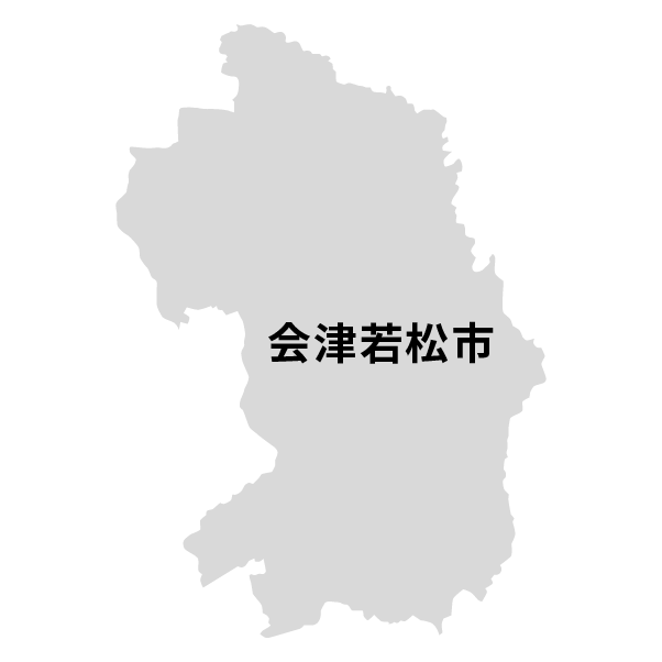 福島県会津若松市の地図