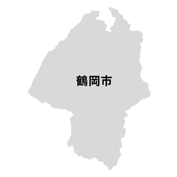 山形県鶴岡市の地図